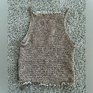 animal print cropped tank